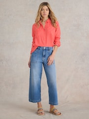 White Stuff Pink Sophie 100% Cotton Shirt - Image 1 of 7
