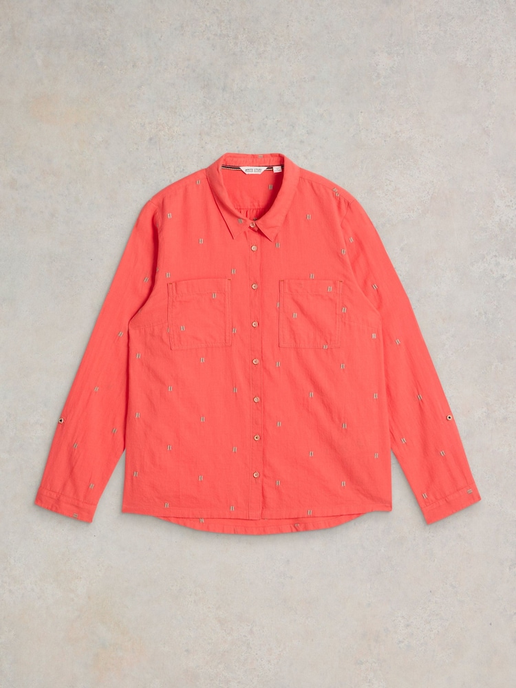 White Stuff Pink Sophie 100% Cotton Shirt - Image 5 of 7