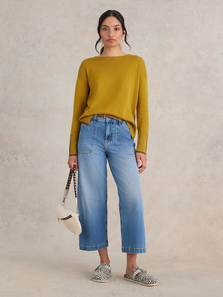 White Stuff Yellow Olive Jumper - Image 1 of 7