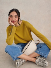 White Stuff Yellow Olive Jumper - Image 3 of 7
