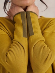 White Stuff Yellow Olive Jumper - Image 4 of 7
