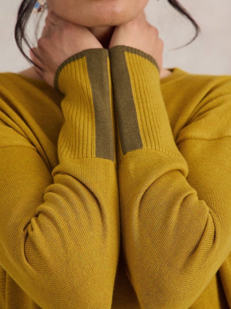 White Stuff Yellow Olive Jumper - Image 4 of 7
