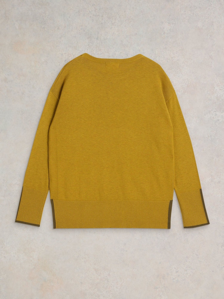 White Stuff Yellow Olive Jumper - Image 6 of 7