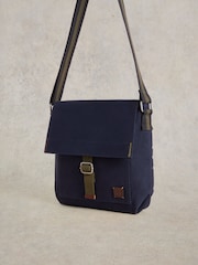 White Stuff Blue Teddy Canvas Cross-Body Bag - Image 3 of 5