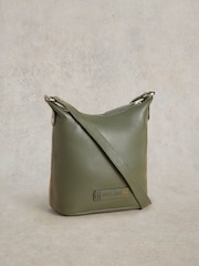White Stuff Green Mini Fern Leather Cross-Body Bag - Image 2 of 5