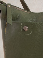 White Stuff Green Mini Fern Leather Cross-Body Bag - Image 4 of 5