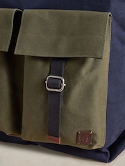 White Stuff Blue Theo Utility Canvas Backpack - Image 3 of 4