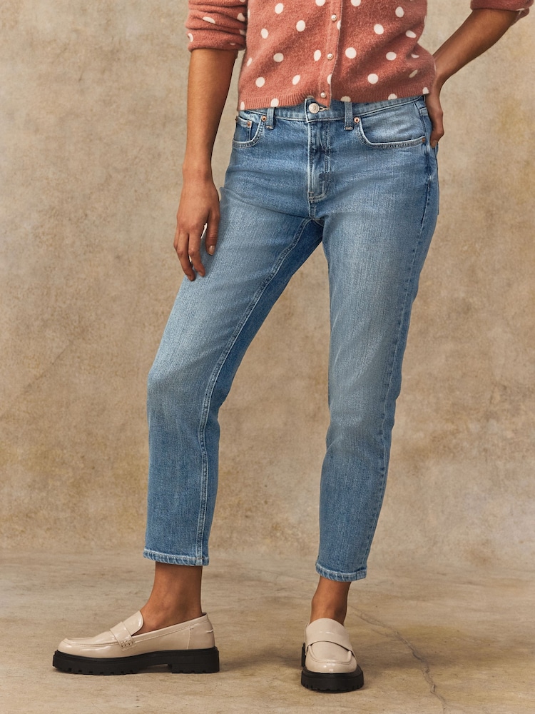 Azul medio - Authentic Denim Cropped Capri Jeans - Imagen 2 de 8 Azul medio - Authentic Denim Cropped Capri Jeans - Imagen 2 de 8