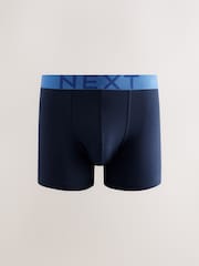 Blue Cotton Rich Trunk Boxers 4 Pack - Image 5 of 8