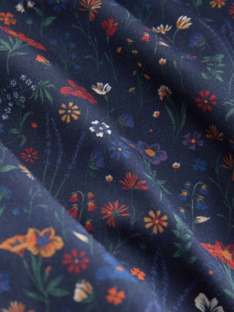 Blue/White/Green Floral 4 pack Woven Pure 100% Cotton Boxers - Image 8 of 8