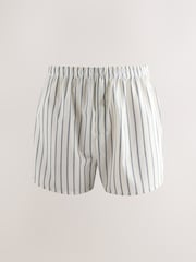Blue Green Stripe 4 pack Woven Pure 100% Cotton Boxers - Image 7 of 13