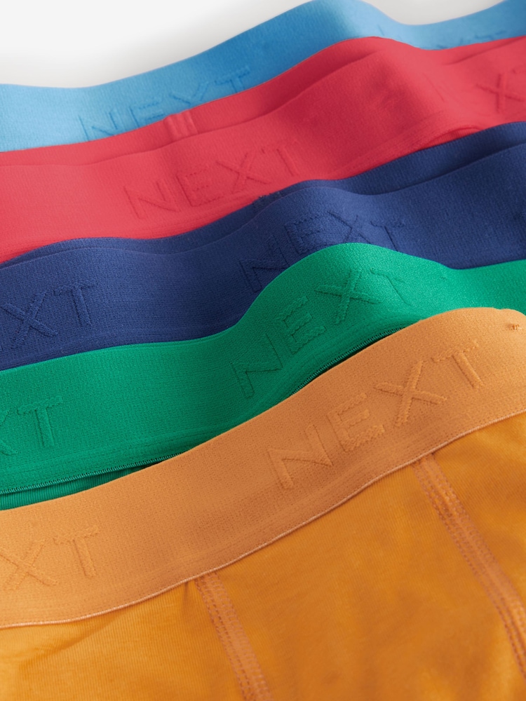 Bright Colour 5 Pack Cotton Rich Trunk Boxers 5 Pack - Image 8 of 8