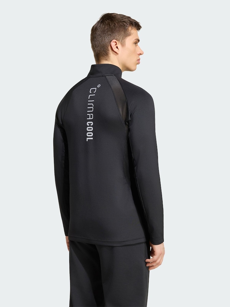 adidas Black Tech Apparel 1/4 Zip Sweatshirt - Image 2 of 6 adidas Black Tech Apparel 1/4 Zip Sweatshirt - Image 2 of 6