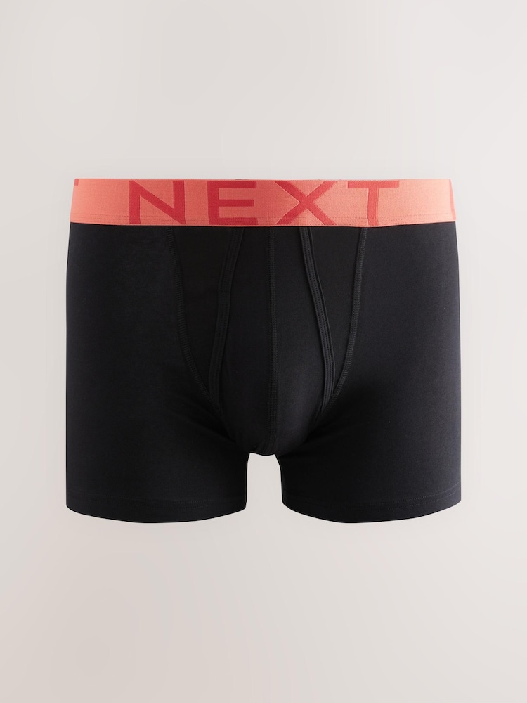 Black Bright Waistband 10 pack A-Front Boxers - Image 11 of 14