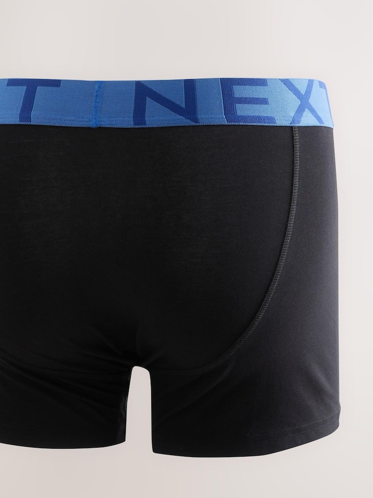 Black Bright Waistband 10 pack A-Front Boxers - Image 12 of 14
