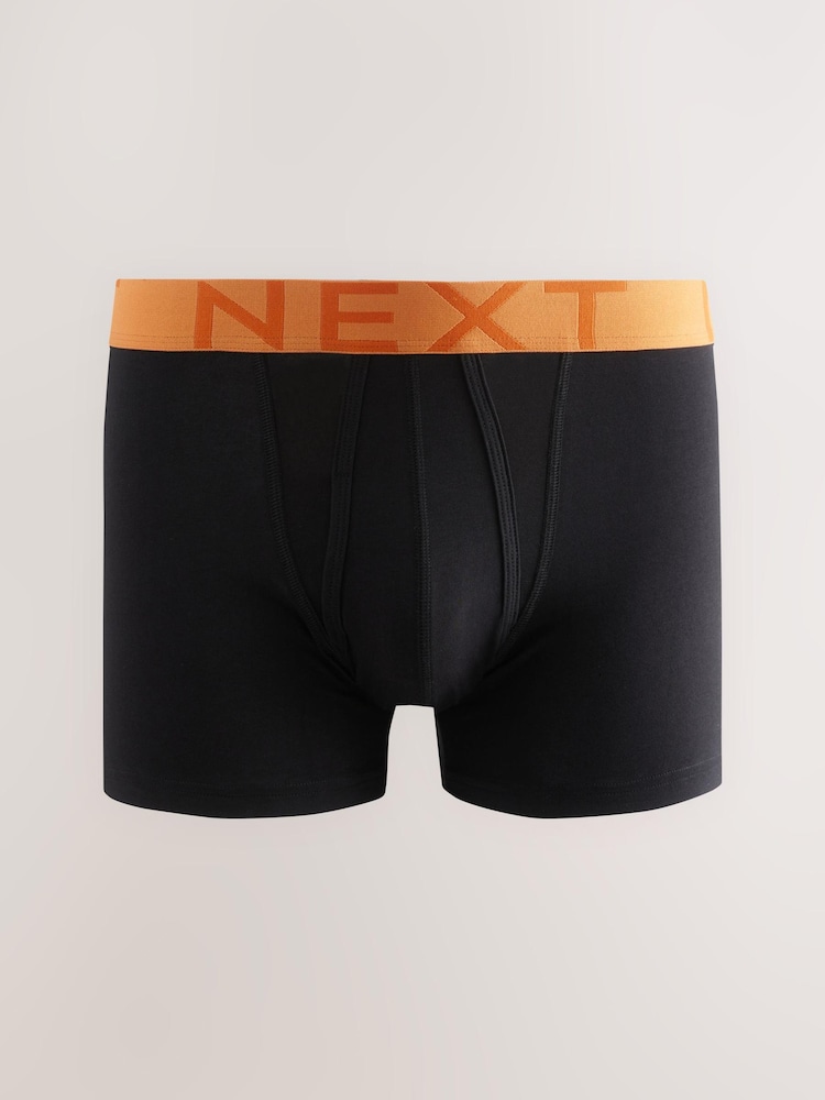 Black Bright Waistband 10 pack A-Front Boxers - Image 5 of 14