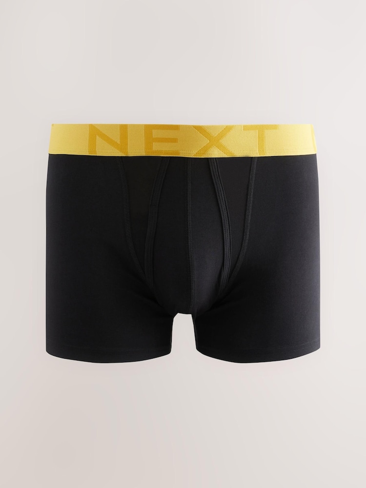 Black Bright Waistband 10 pack A-Front Boxers - Image 8 of 14