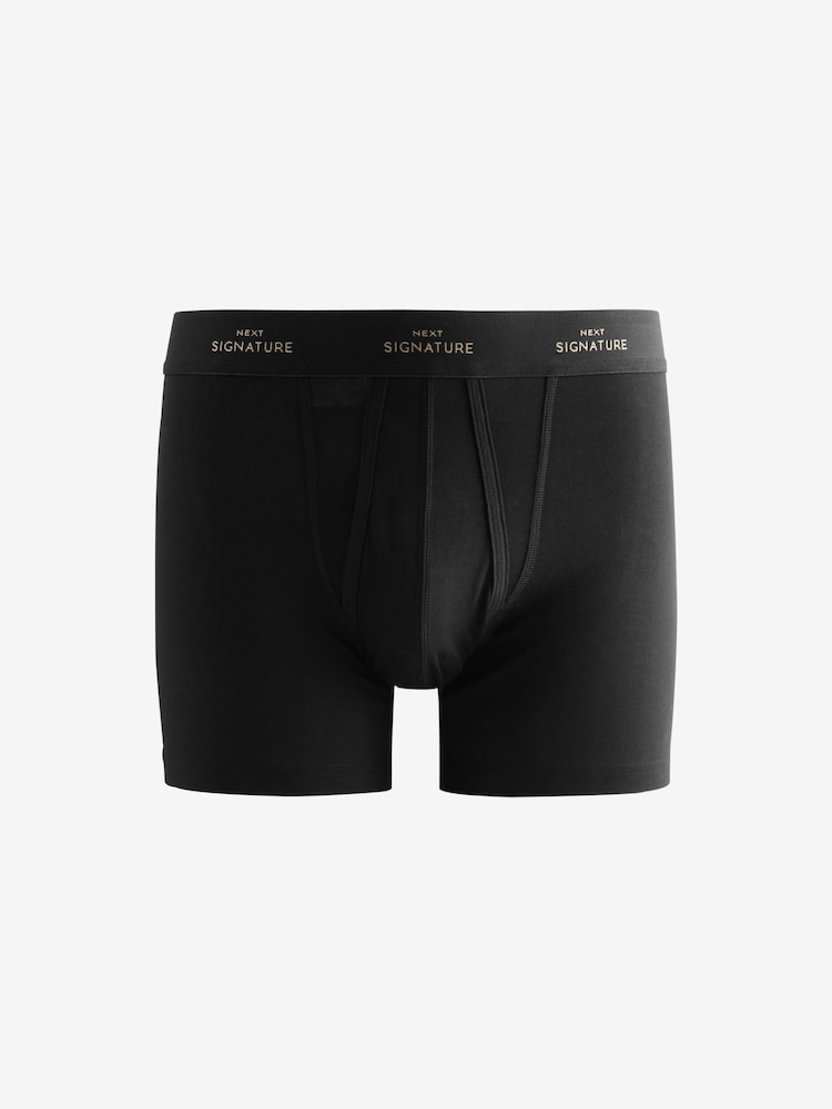 Noir - Paquet de 4 - Boxers A-Fronts - Image 5 of 9