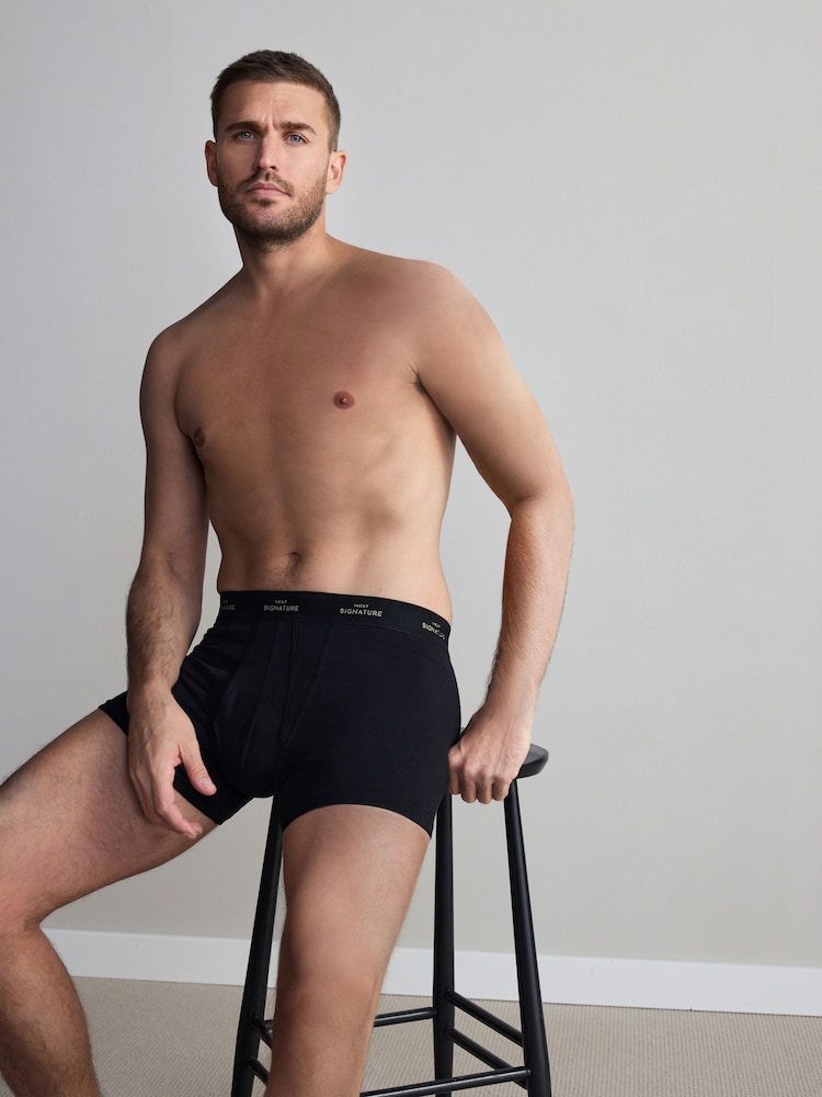Noir - Paquet de 4 - Boxers A-Fronts - Image 8 of 9
