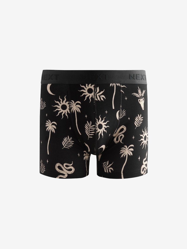 Black & White Tile Print 4 pack Trunks Boxers - Image 4 of 7
