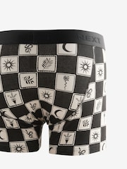 Black & White Tile Print 4 pack Rich Trunks Boxers - Image 6 of 7
