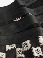 Black & White Tile Print 4 pack Rich Trunks Boxers - Image 7 of 7