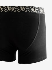 Black Metallic Pattern Waistband Trunks Boxers 5 Pack - Image 7 of 7