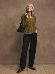 Mint Velvet Green Lace Military Blouse - Image 5 of 7