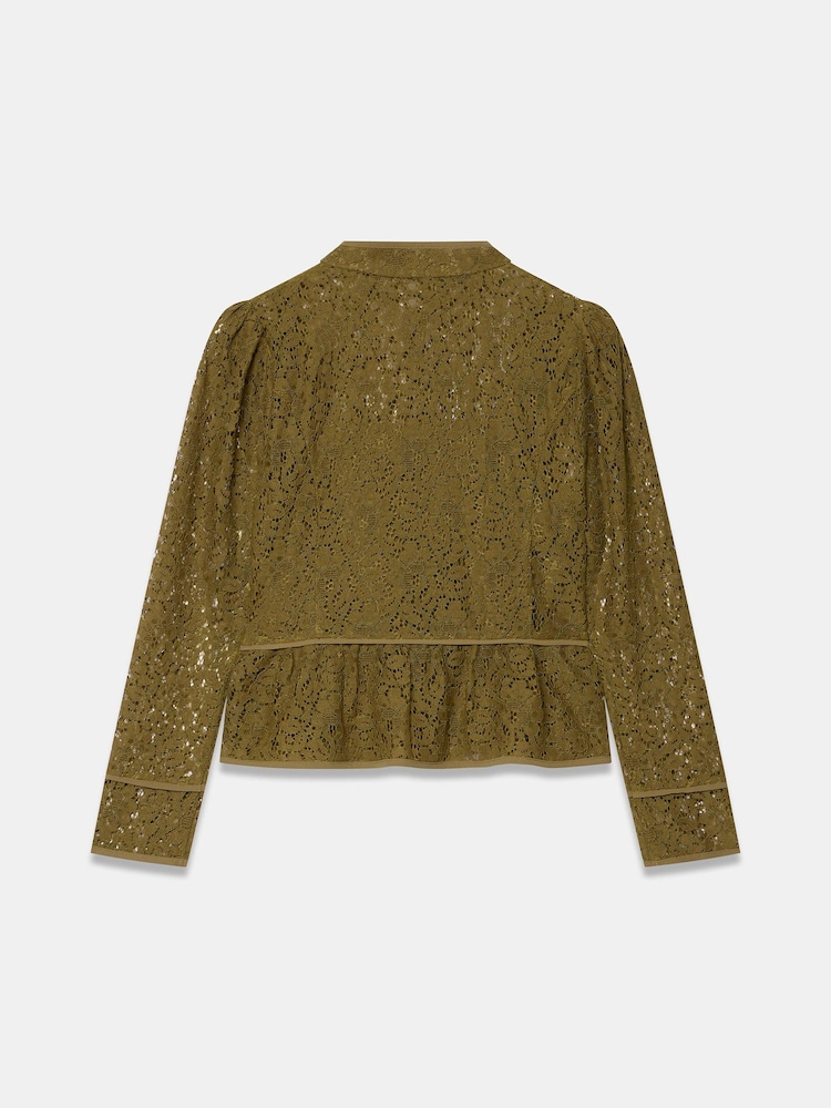 Mint Velvet Green Lace Military Blouse - Image 7 of 7 Mint Velvet Green Lace Military Blouse - Image 7 of 7