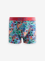 Purple Green Sticker Print 4 pack Rich Trunks Boxers - Image 2 of 7