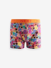 Purple Green Sticker Print 4 pack Rich Trunks Boxers - Image 4 of 7