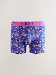 Bright Orange/Blue/Pink Disco Print 4 pack Rich Trunks Boxers - Image 3 of 8