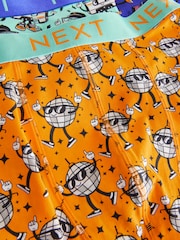 Bright Orange/Blue/Pink Disco Print 4 pack Rich Trunks Boxers - Image 8 of 8