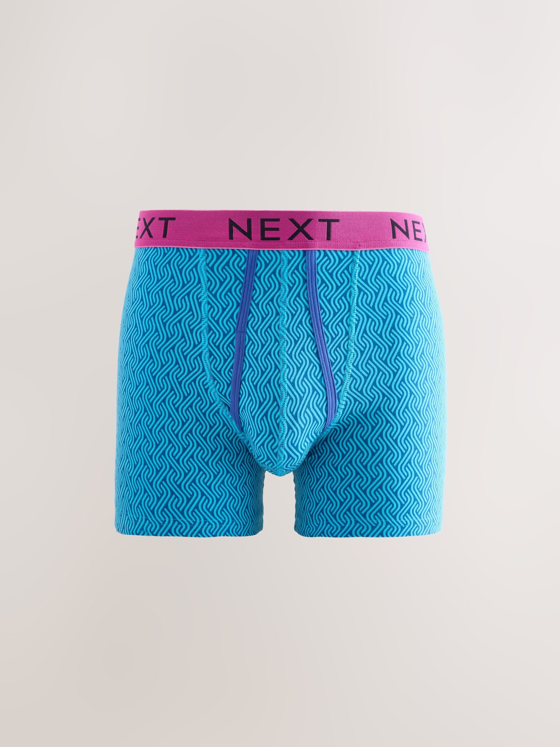Buy Bright Blue/Orange Spot 10 pack A-Front Cotton Rich Boxers