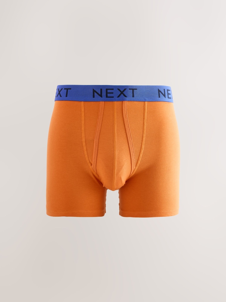 Bright Blue/Orange Spot 10 pack A-Front Boxers - Image 11 of 14