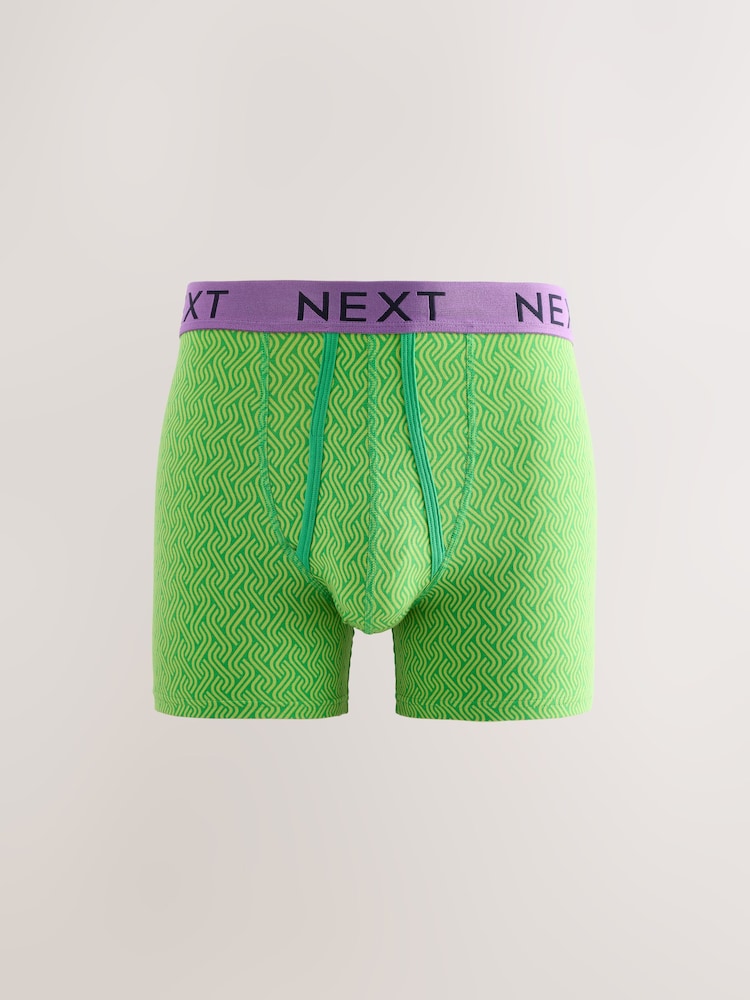 Bright Blue/Orange Spot 10 pack A-Front Boxers - Image 3 of 14