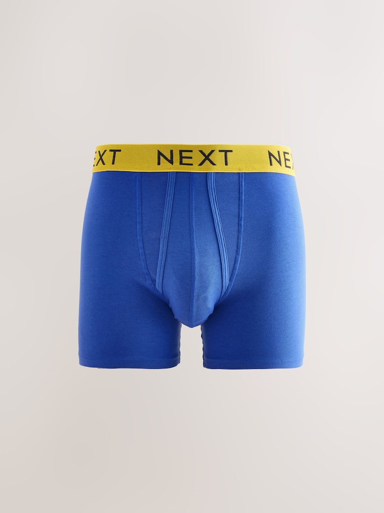 Bright Blue/Orange Spot 10 pack A-Front Boxers - Image 6 of 14
