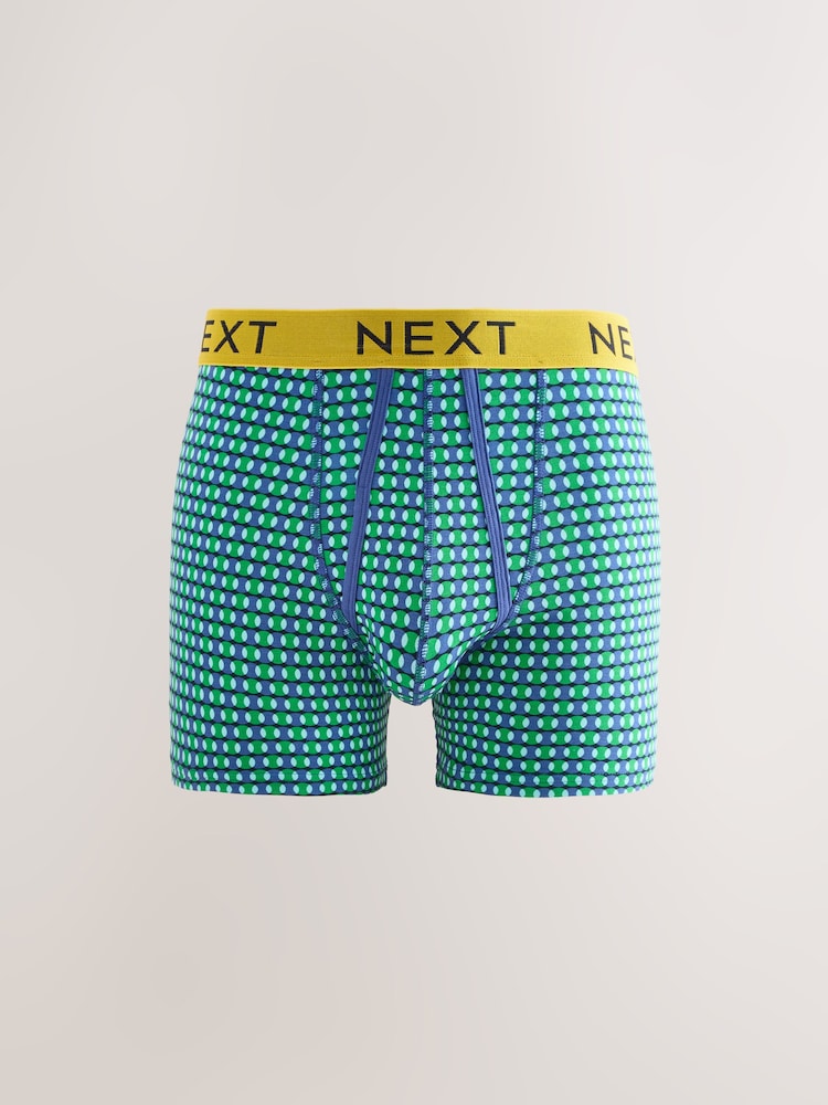 Bright Blue/Orange Spot 10 pack A-Front Boxers - Image 7 of 14