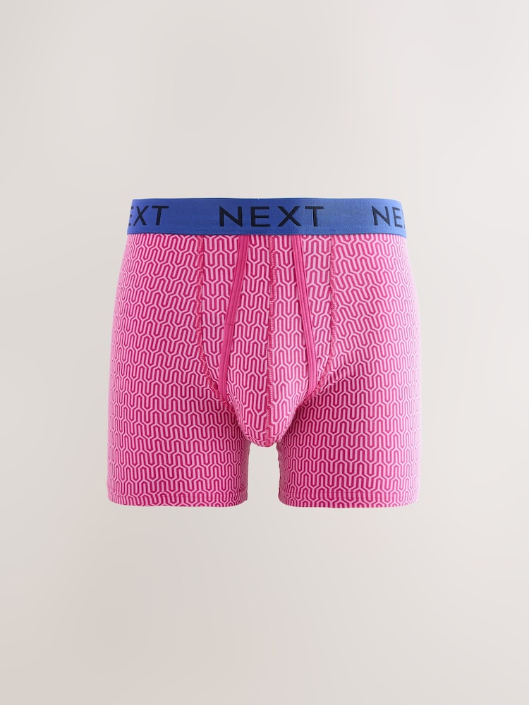 Bright Blue/Orange Spot 10 pack A-Front Boxers - Image 8 of 14
