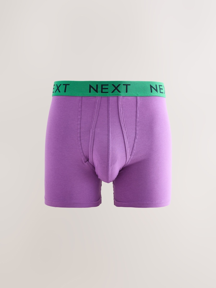Bright Blue/Orange Spot 10 pack A-Front Boxers - Image 9 of 14