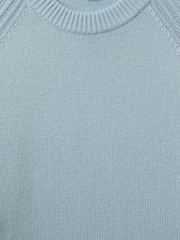 Reiss Soft Blue Cloud Wool-Blend Raglan-Sleeve Jumper - Image 6 of 6