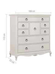 Willis & Gambier Grey Etienne Wooden Chest of 8 Drawer Drawers - Image 5 of 5