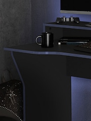 Birlea Black Blue Enzo Gaming Computer Desk - Image 2 of 5