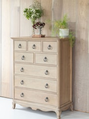 Willis & Gambier Oak Camille Wooden Chest of 8 Drawer Drawers - Image 1 of 3