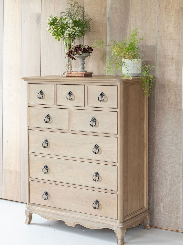 Willis & Gambier Oak Camille Wooden Chest of 8 Drawer Drawers - Image 1 of 3