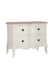 Willis & Gambier White Amelie Wooden 2 Drawer Bedside Table - Image 3 of 3