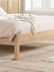 Birlea Oak Croxley Wooden Rattan Bed - Image 3 of 5