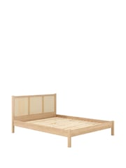Birlea Oak Croxley Wooden Rattan Bed - Image 5 of 5