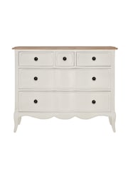 Willis & Gambier White Amelie Wooden 5 Drawer Chest of Drawers - Image 4 of 5