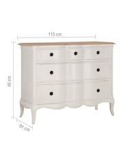 Willis & Gambier White Amelie Wooden 5 Drawer Chest of Drawers - Image 6 of 6